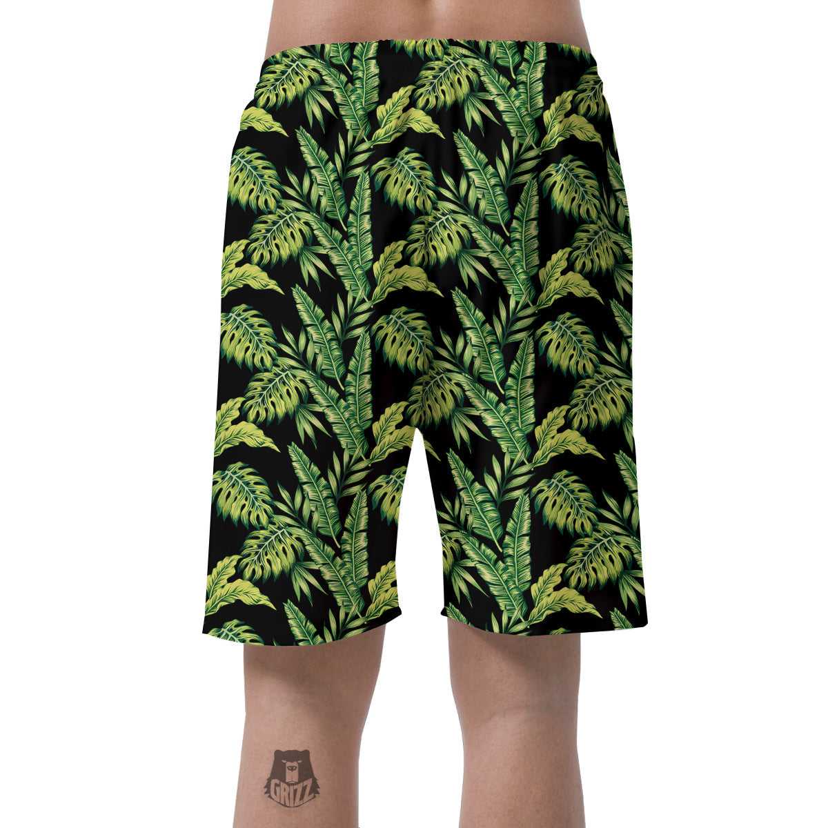 Banana Palm Leaf Print Pattern Men's Shorts-grizzshop