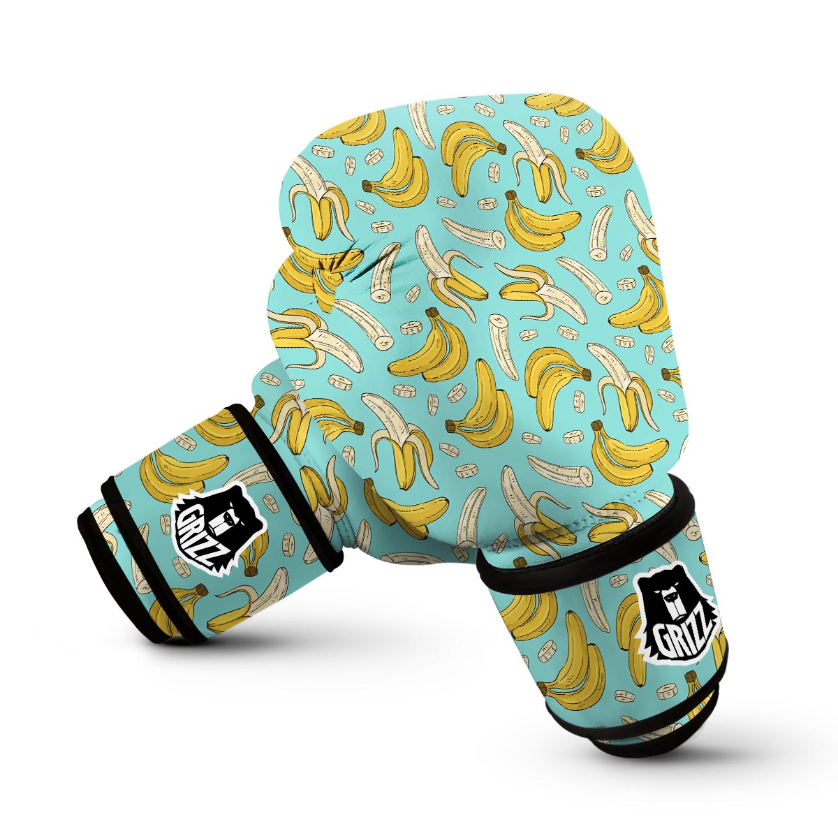 Banana Pattern Print Boxing Gloves-grizzshop