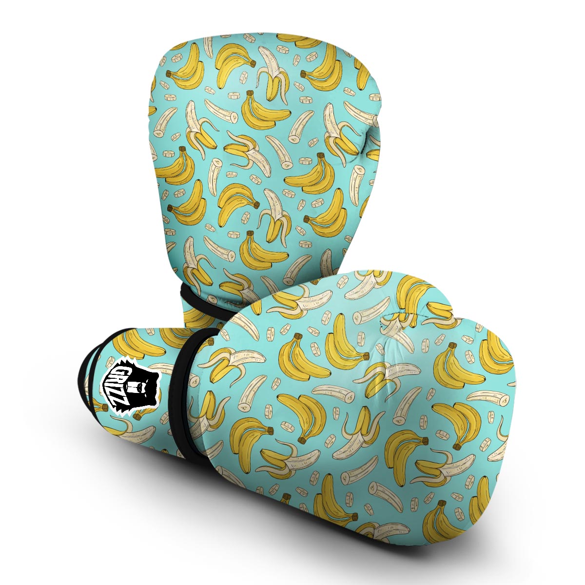 Banana Pattern Print Boxing Gloves-grizzshop