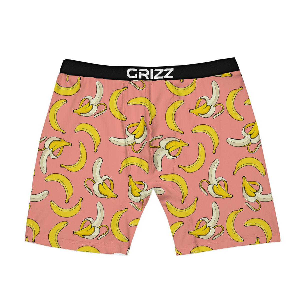 Banana Pink Print Pattern Boxer Briefs-grizzshop
