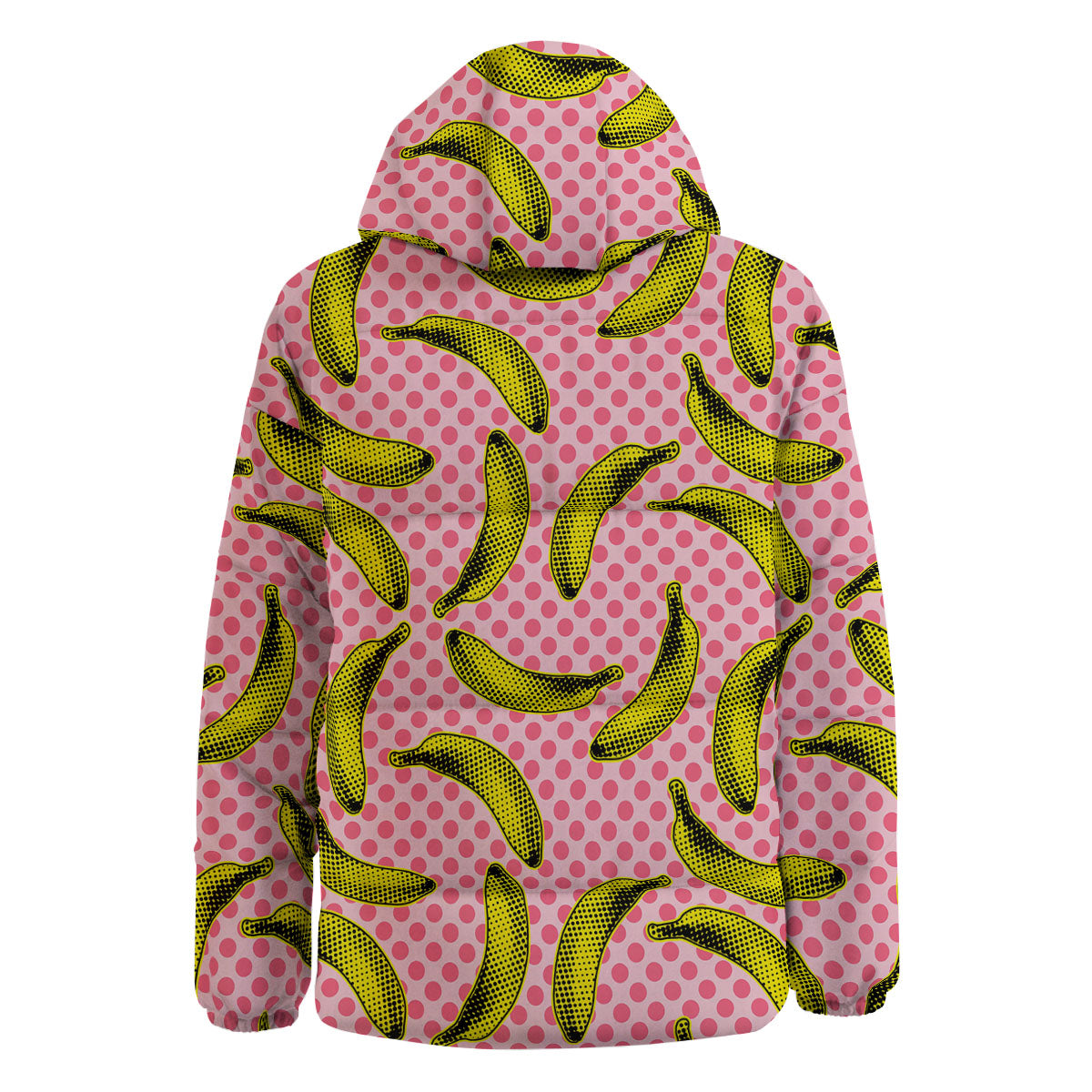 Banana Polka Dot Print Pattern Down Jacket-grizzshop