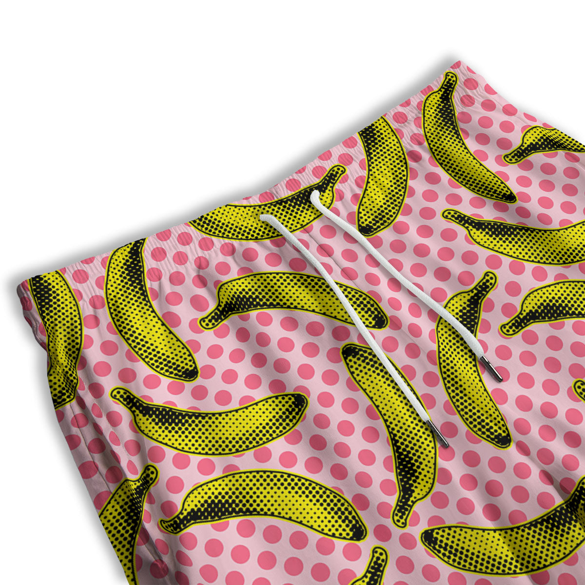 Banana Polka Dot Print Pattern Men's Athletic Shorts