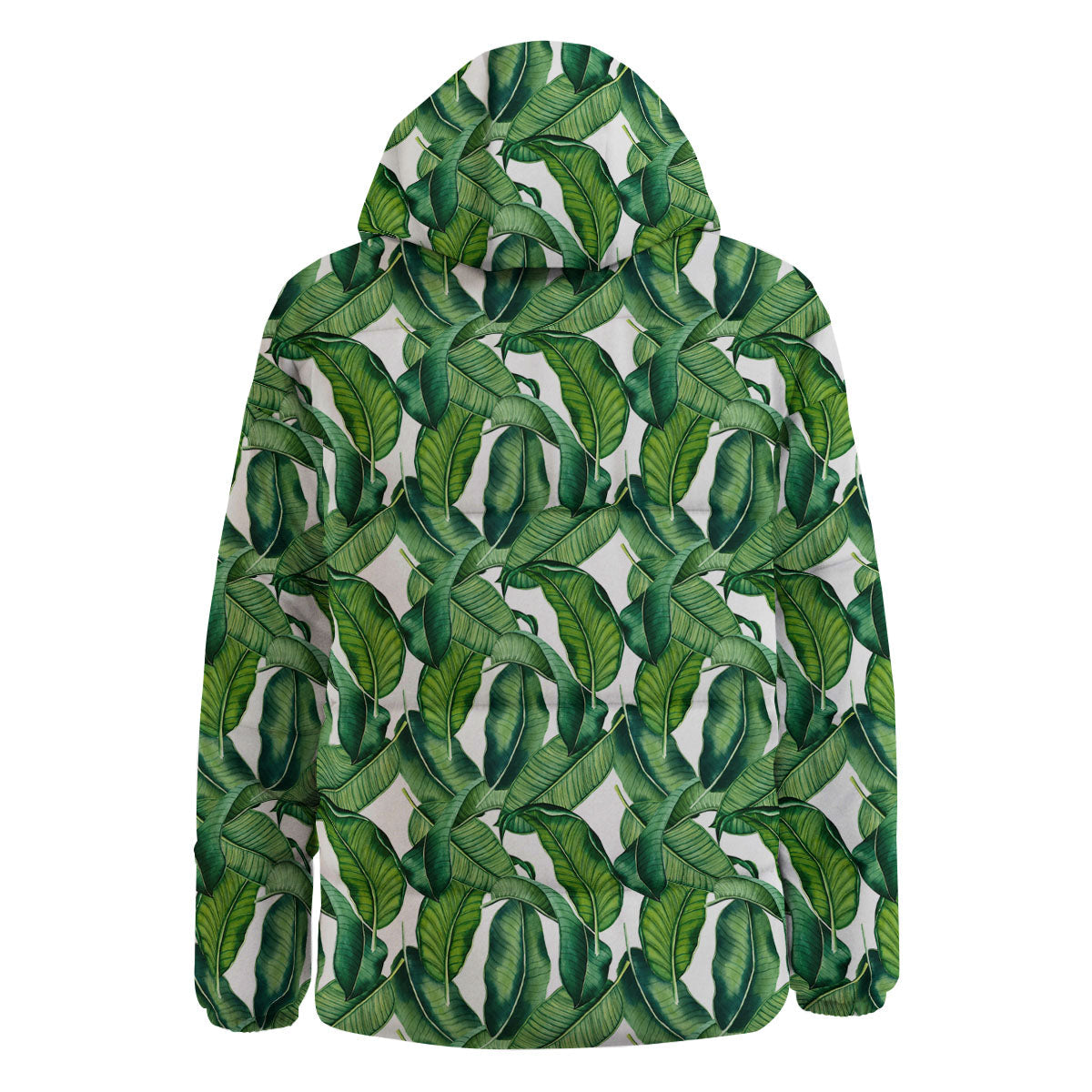 Banana Tropical Green Print Pattern Down Jacket-grizzshop