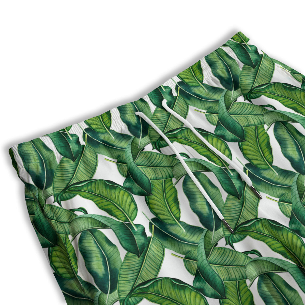 Banana Tropical Green Print Pattern Men's Athletic Shorts-grizzshop
