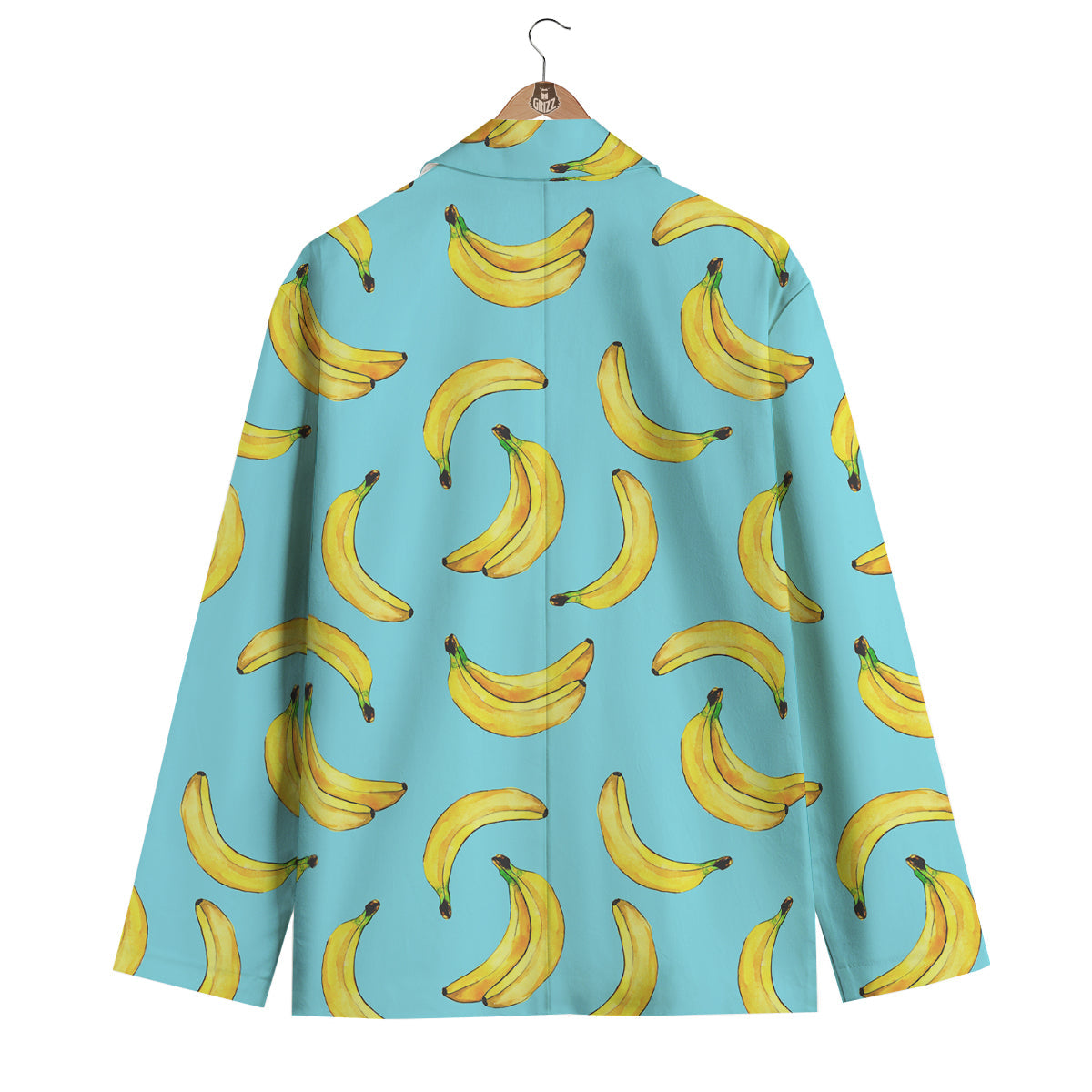 Banana Watercolor Print Pattern Men's Blazer-grizzshop