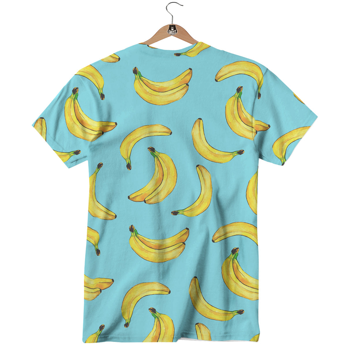 Banana Watercolor Print Pattern T-Shirt-grizzshop