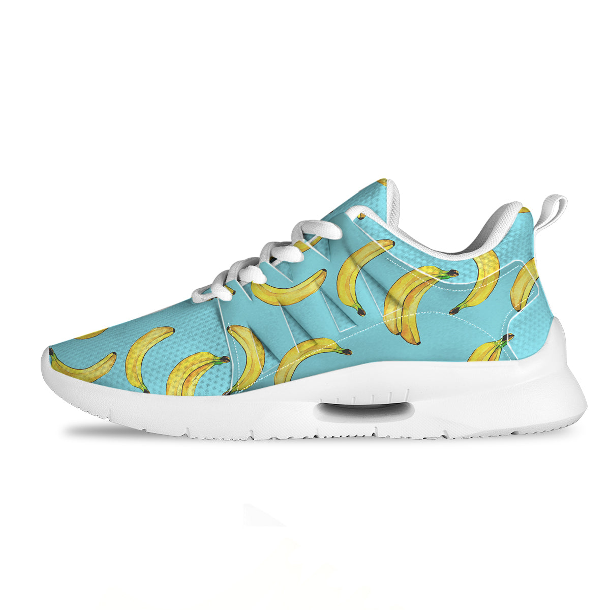 Banana Watercolor Print Pattern Tennis Shoes-grizzshop