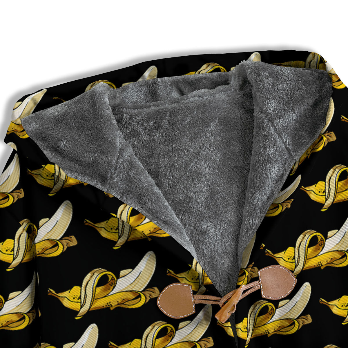 Banana Yellow And Black Print Pattern Men's Windbreaker Jacket-grizzshop