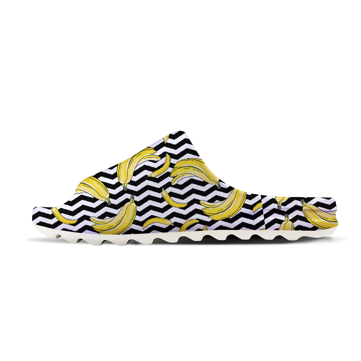 Banana Zigzag Print Pattern Sandals-grizzshop