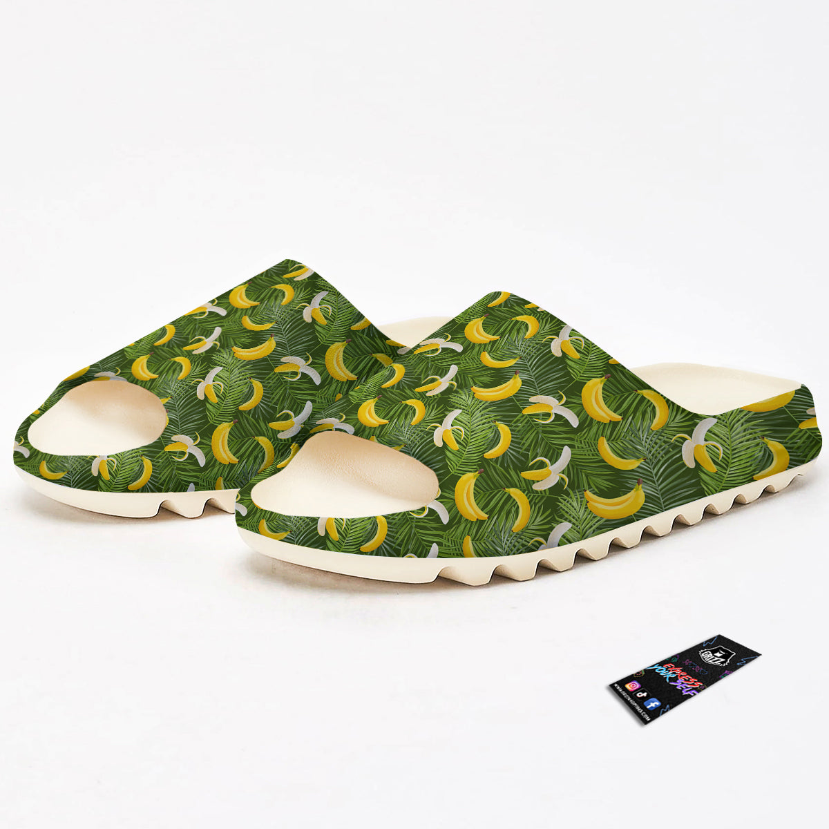 Banana Aloha Print Pattern Sandals-grizzshop