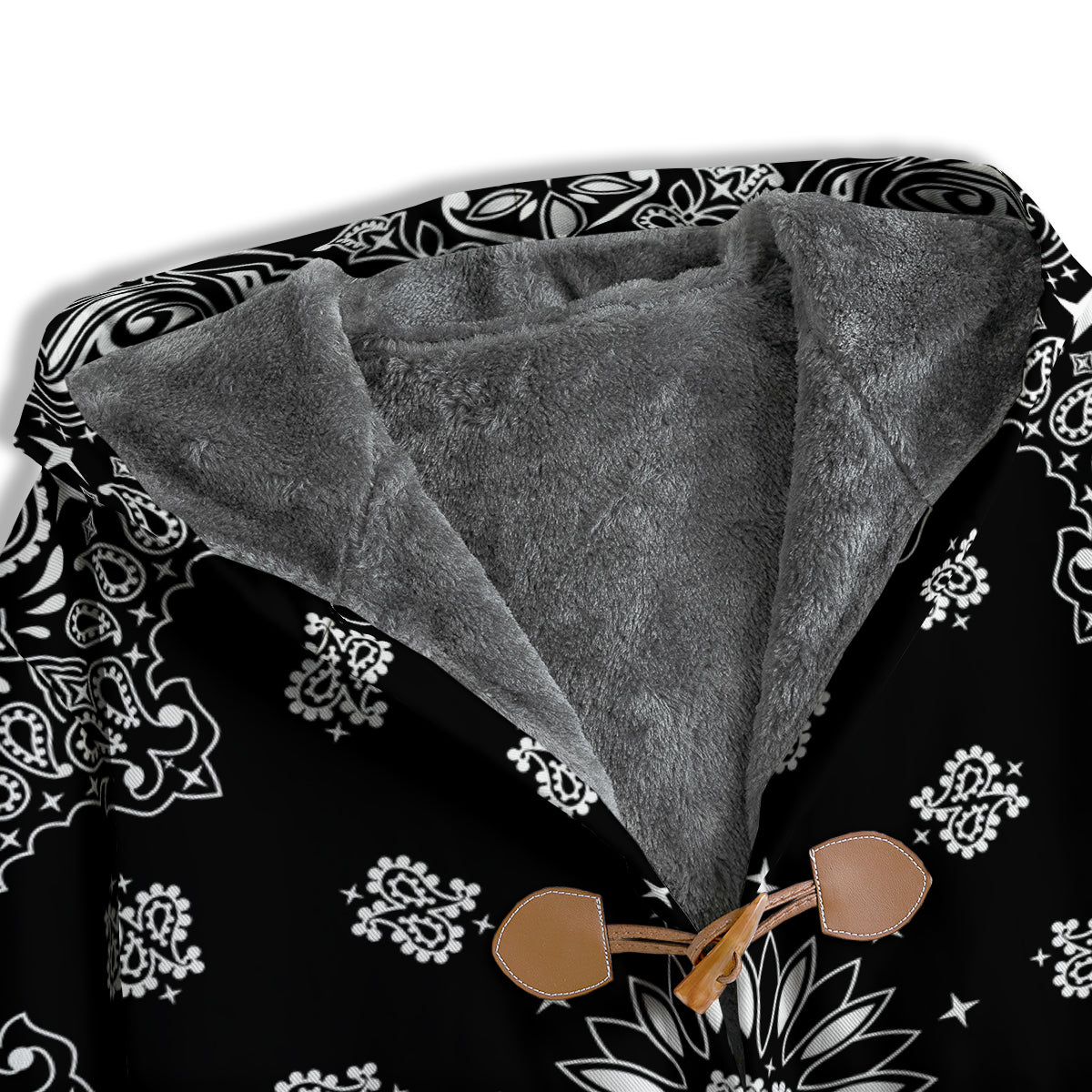 Bandana Black Paisley Print Men's Windbreaker Jacket-grizzshop