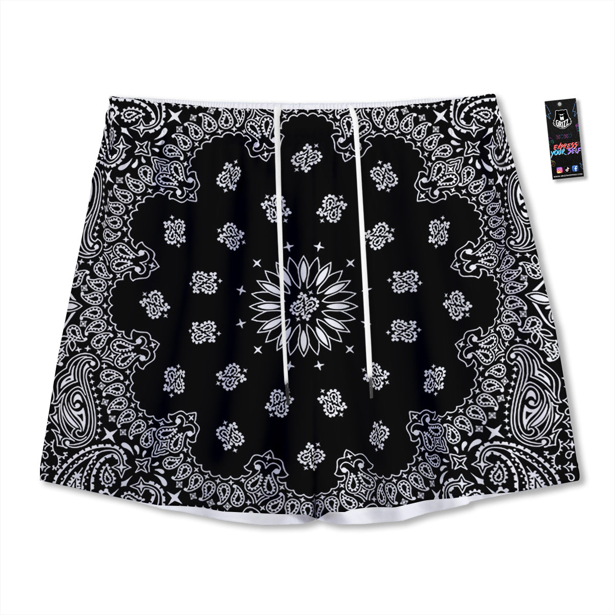 Bee Cute Honey Print Pattern Mesh Shorts