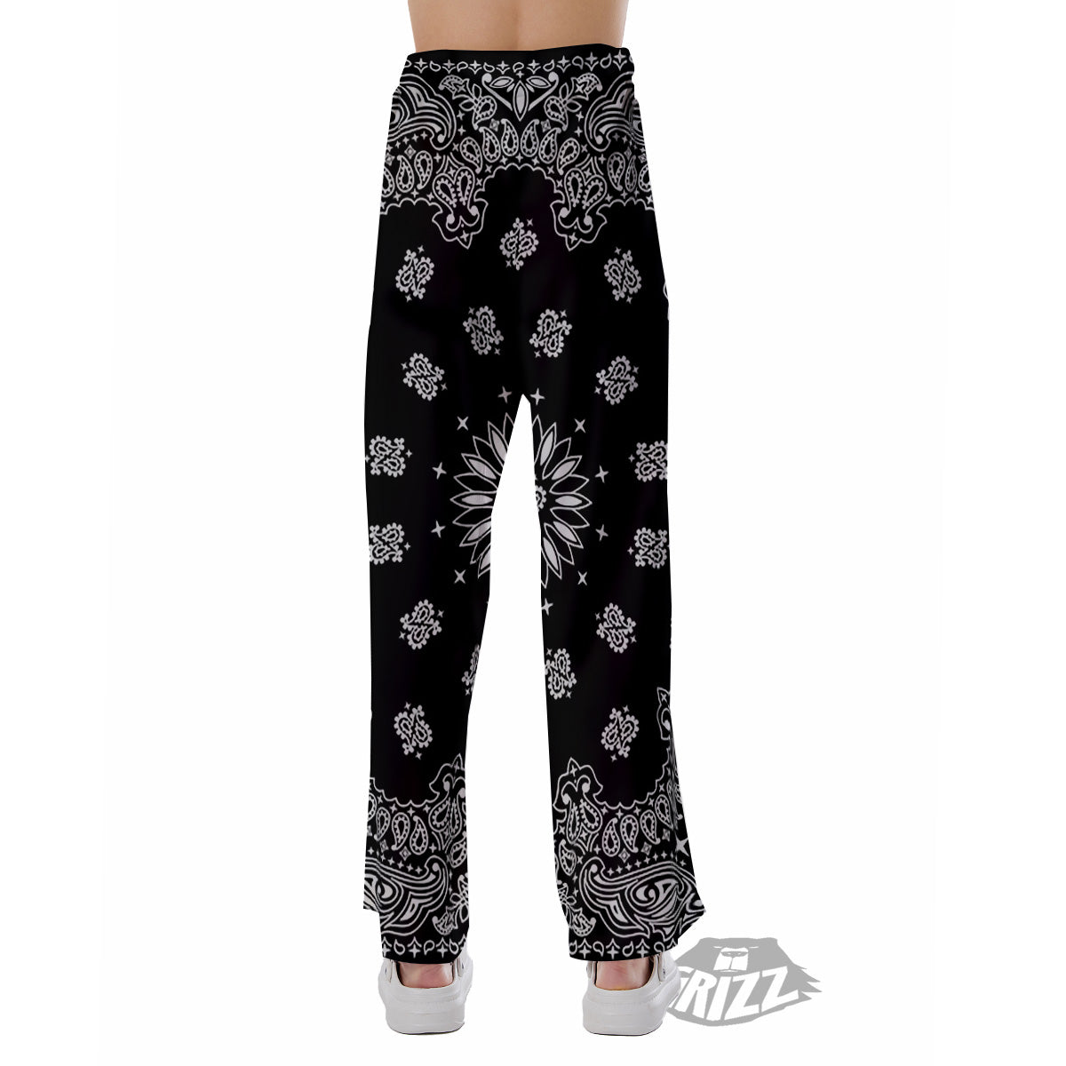 Bandana Black Paisley Print Pajama Pants-grizzshop