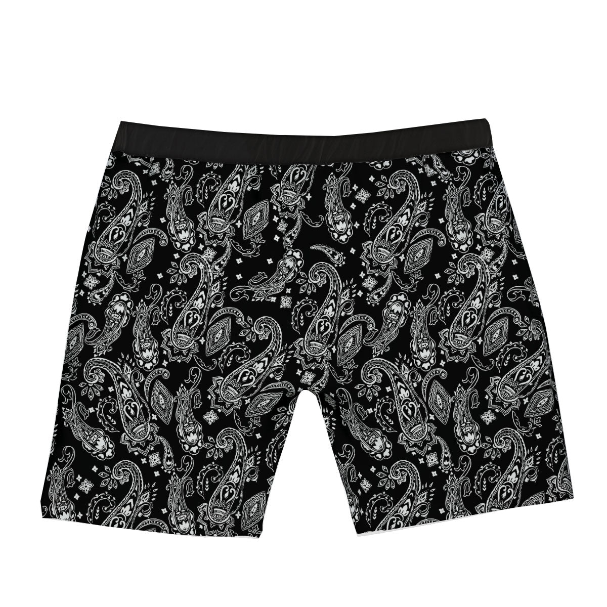 Bandana Black Paisley Print Pattern Boxer Briefs-grizzshop