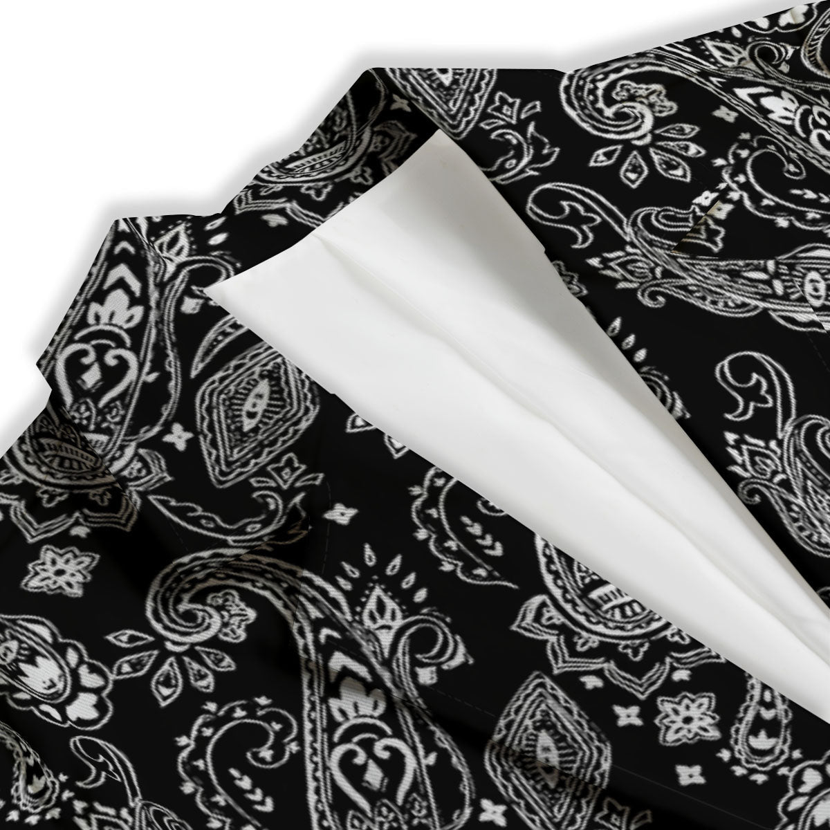 Bandana Black Paisley Print Pattern Women's Blazer-grizzshop