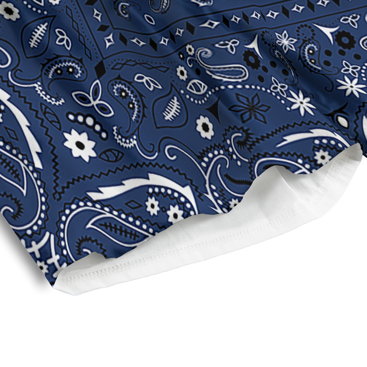Bandana Blue Paisley Print Men's Athletic Shorts