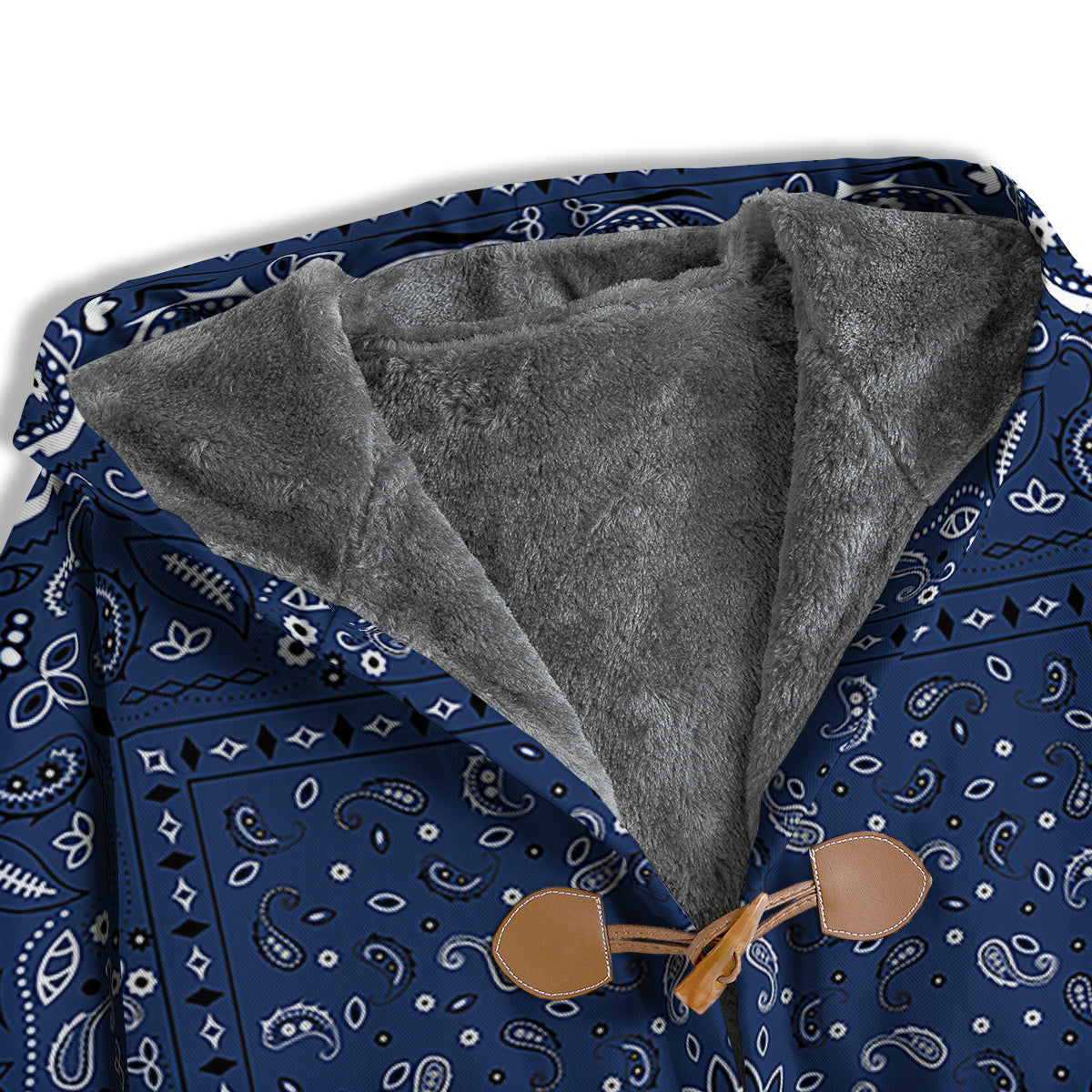 Bandana Blue Paisley Print Men's Windbreaker Jacket-grizzshop