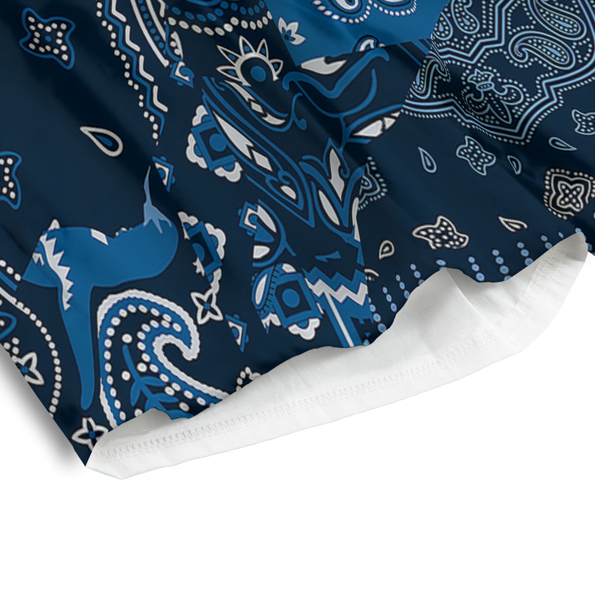 Bandana Blue Paisley Print Pattern Men's Athletic Shorts