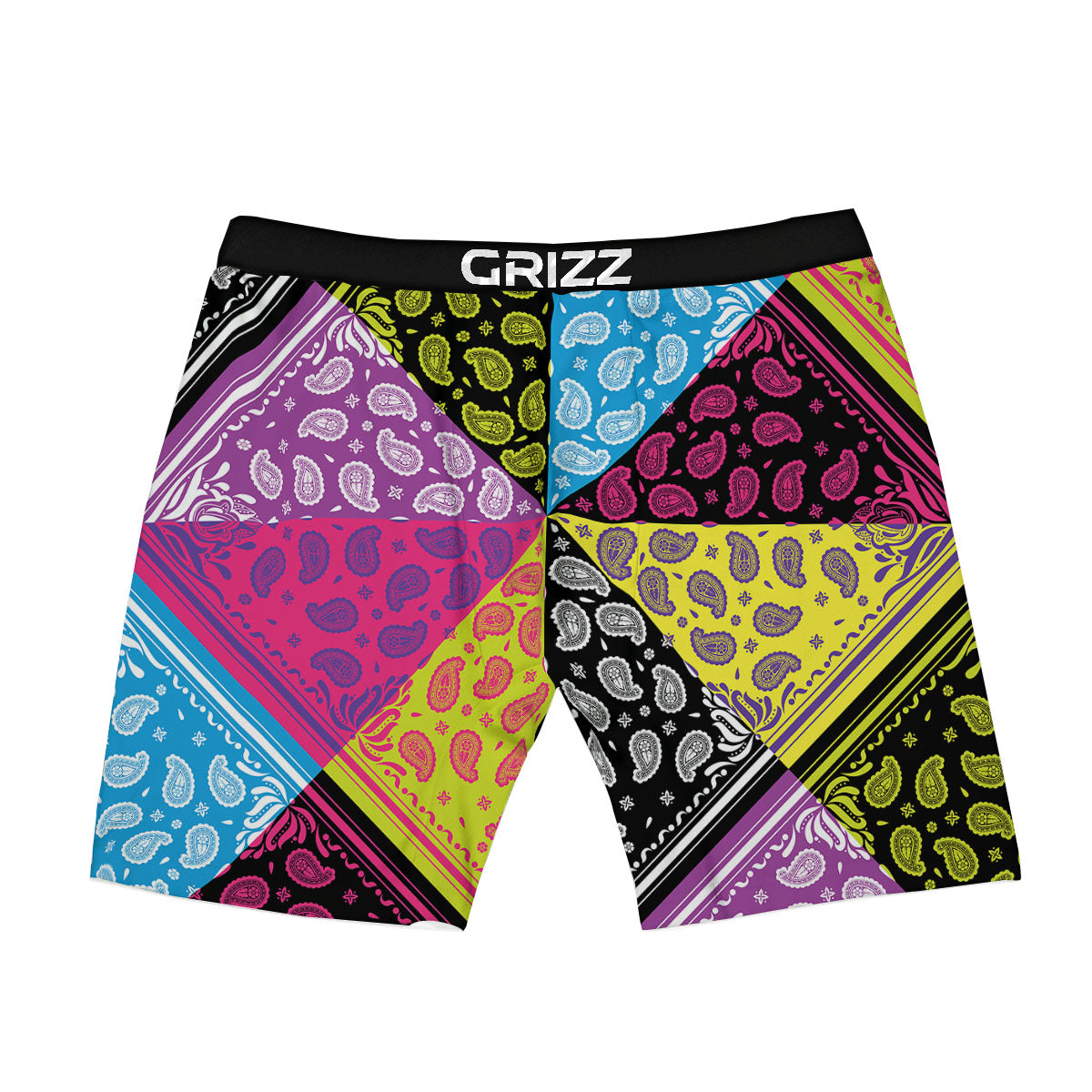 Bandana Paisley Colorful Square Print Boxer Briefs-grizzshop
