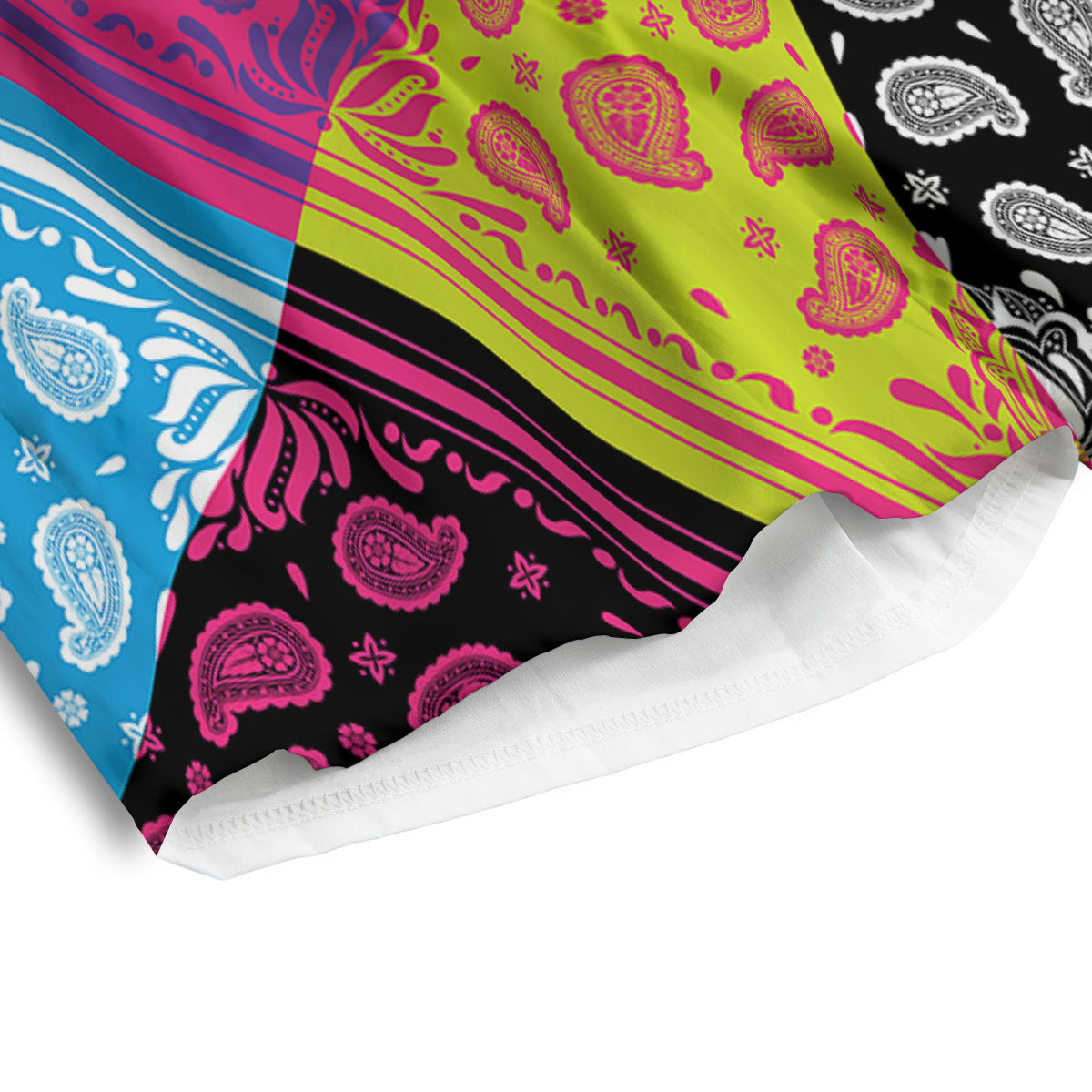 Bandana Paisley Colorful Square Print Men's Athletic Shorts