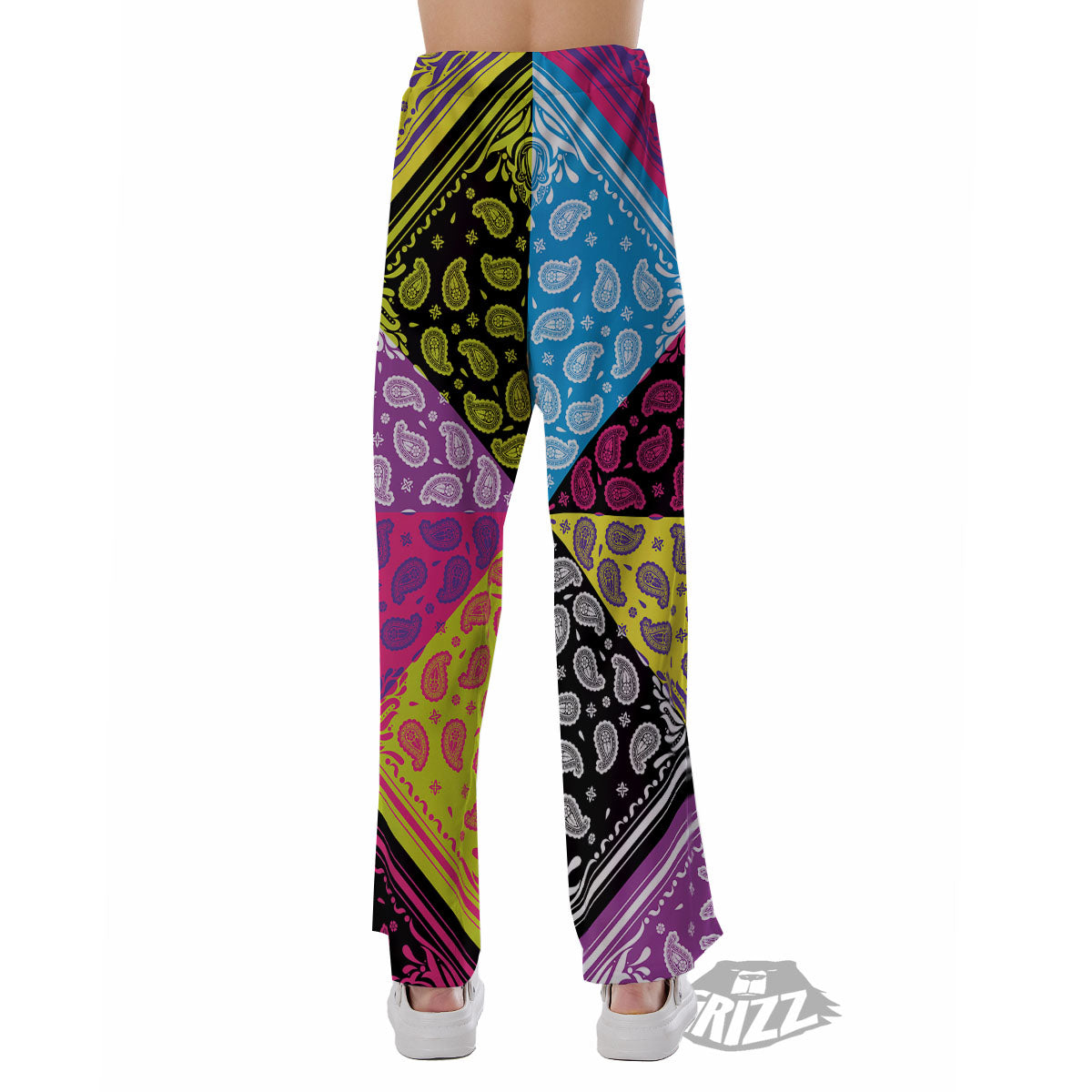Bandana Paisley Colorful Square Print Pajama Pants-grizzshop