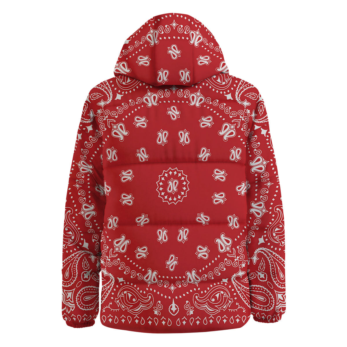 Bandana Red Paisley Print Down Jacket-grizzshop