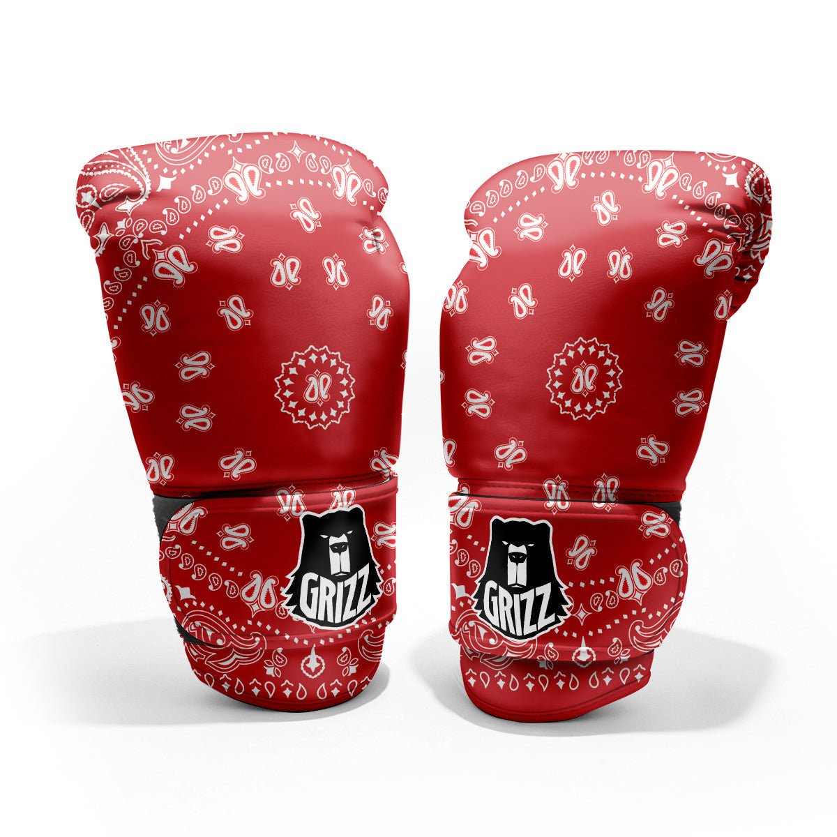 Bandana Red Paisley Print Pro Boxing Glove