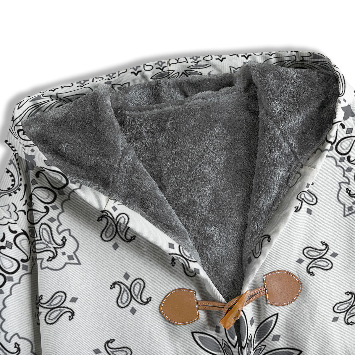 Bandana White And Black Print Men's Windbreaker Jacket-grizzshop