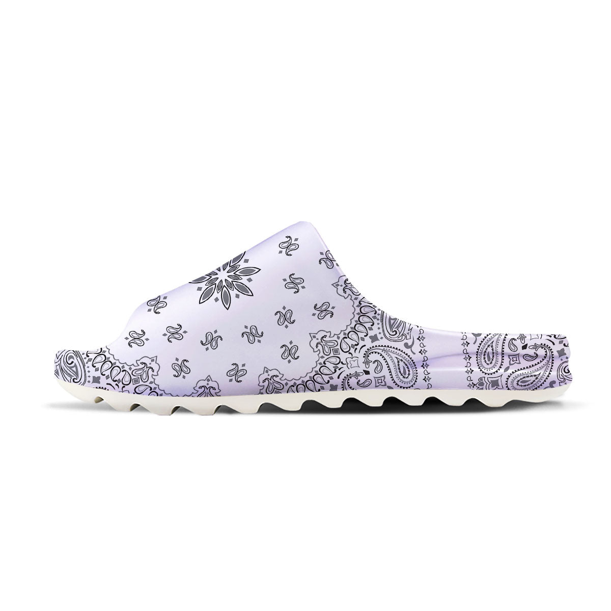 Bandana White And Black Print Sandals-grizzshop