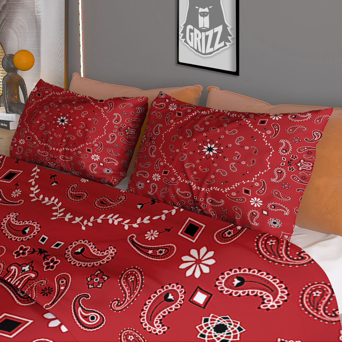 Banana Leaf Turquoise Print Pattern Duvet Cover Bedding Set