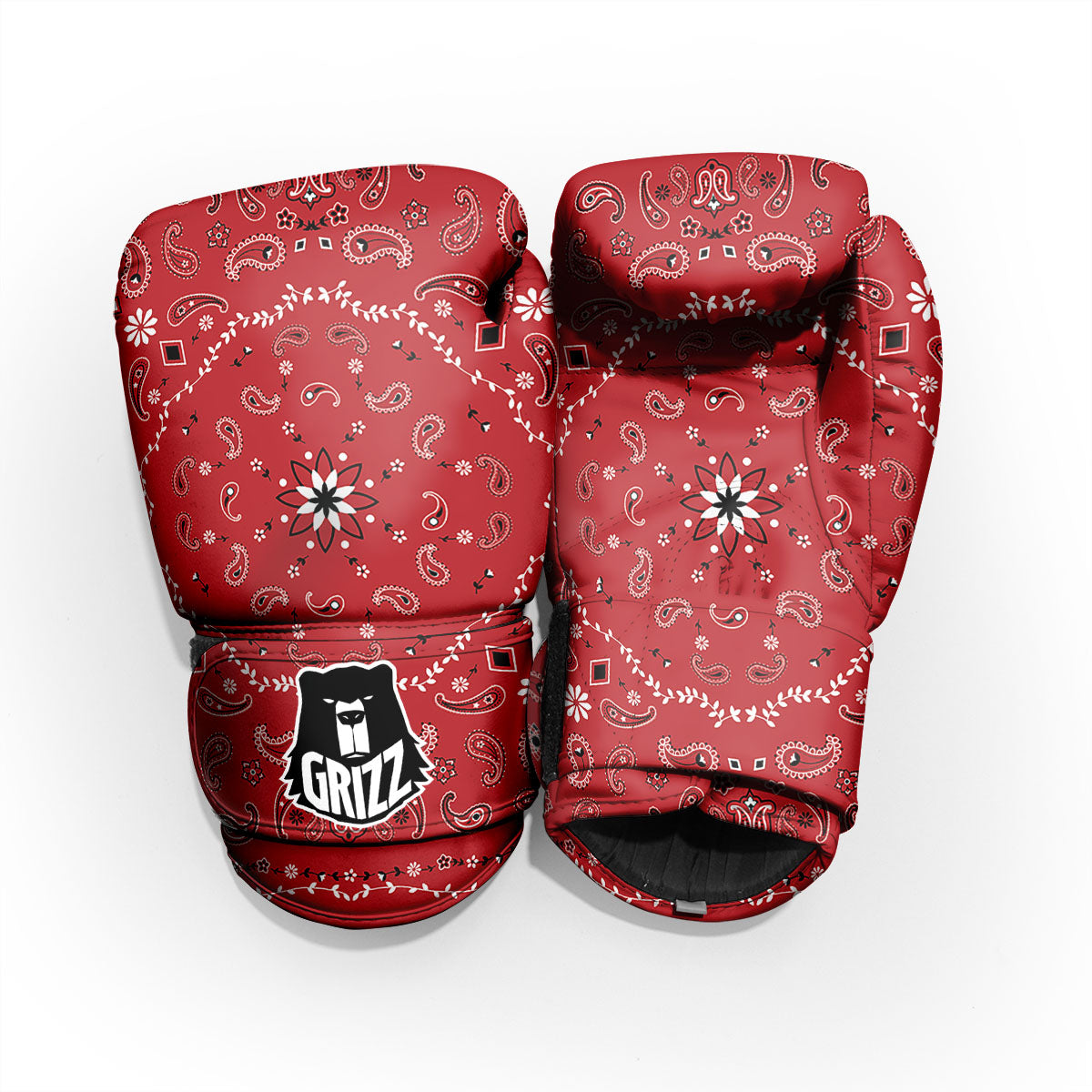 Bandana White And Red Print Pro Boxing Glove