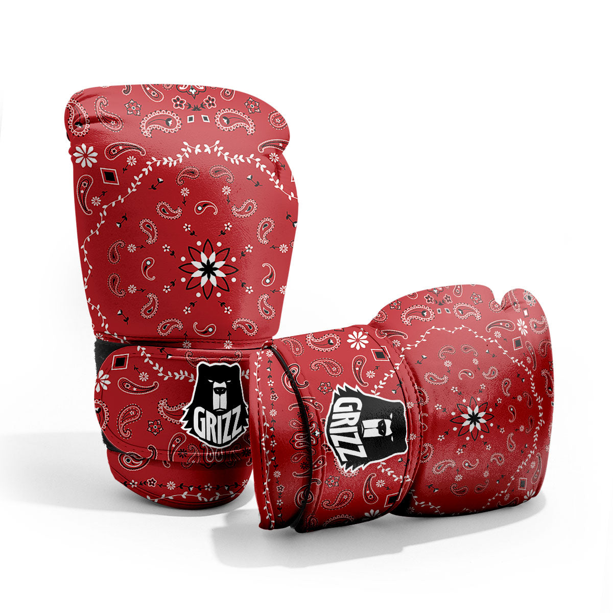 Bandana White And Red Print Pro Boxing Glove