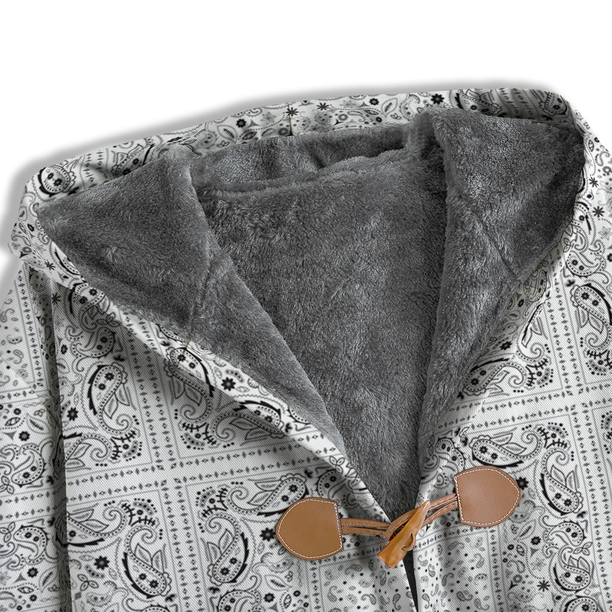 Bandana White Paisley Print Pattern Men's Windbreaker Jacket-grizzshop