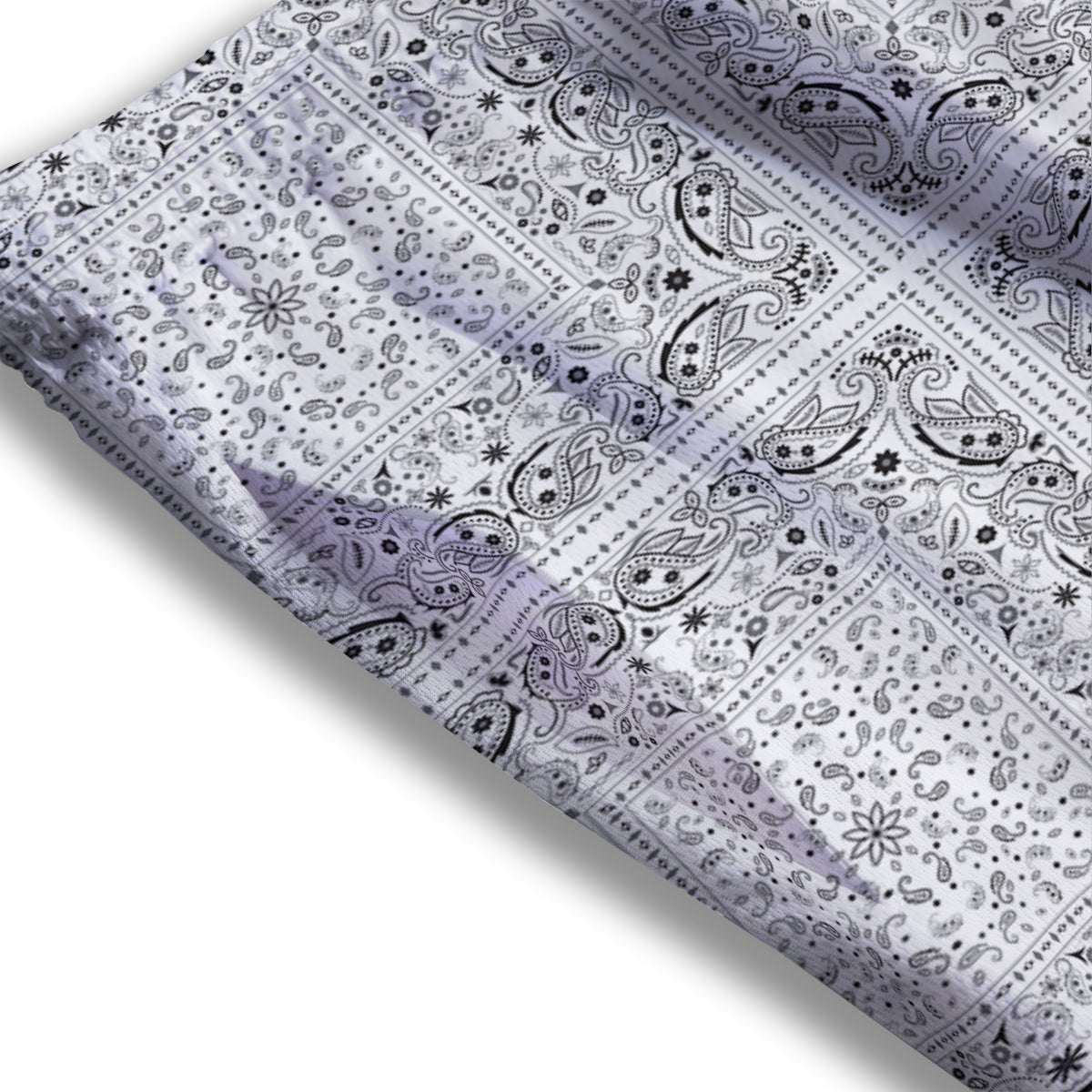 Bandana White Paisley Print Pattern Mesh Shorts
