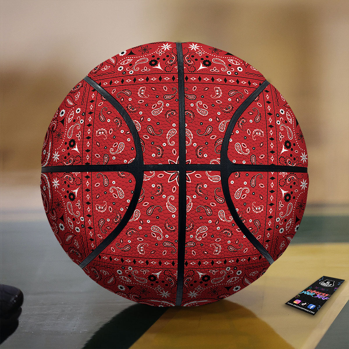 Banana Geometric Yellow Print Pattern Basketball