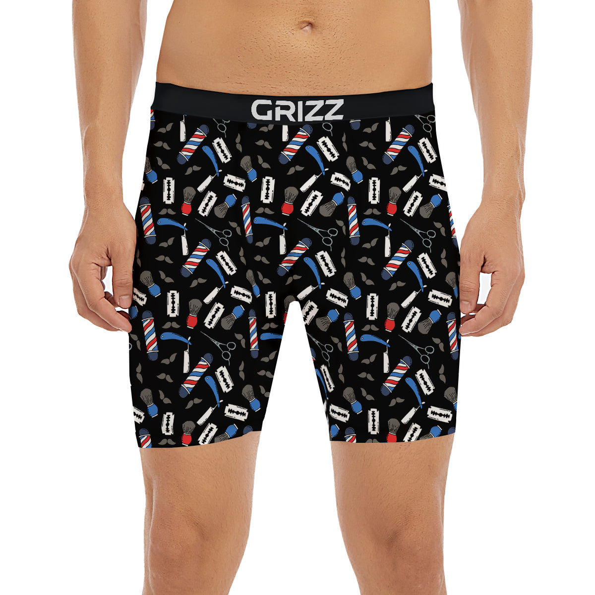 Barber Equipment Print Pattern Boxer Briefs-grizzshop