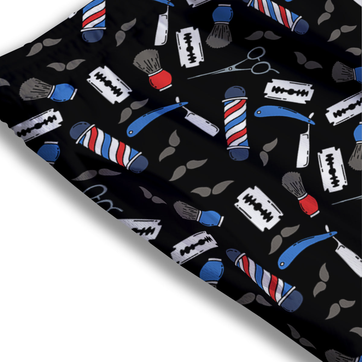 Barber Equipment Print Pattern Mesh Shorts-grizzshop