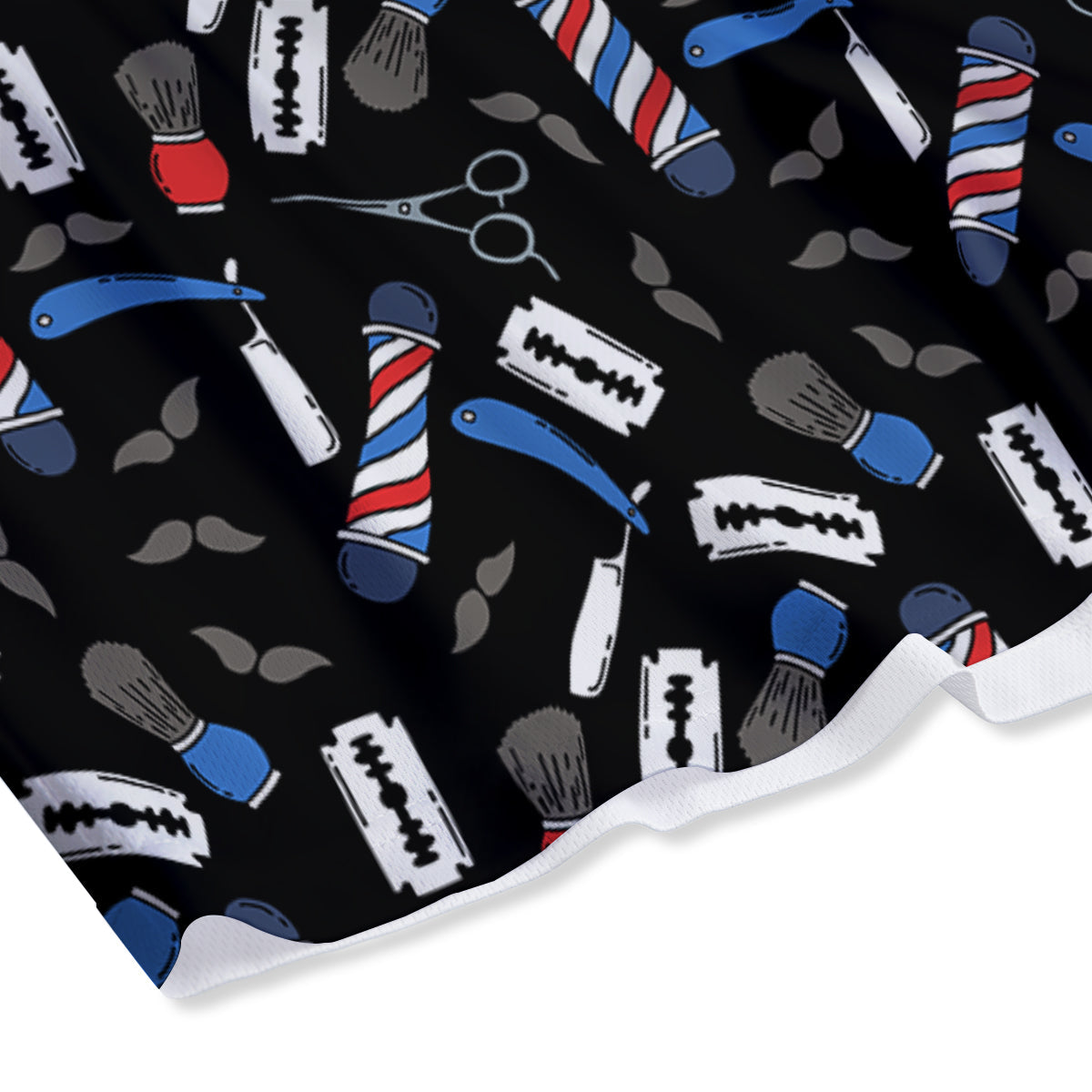 Barber Equipment Print Pattern Mesh Shorts-grizzshop