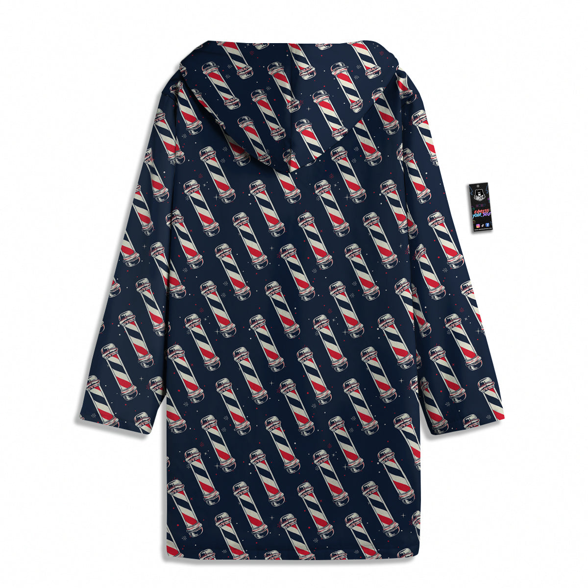 Barber Pole Print Pattern Men's Windbreaker Jacket-grizzshop