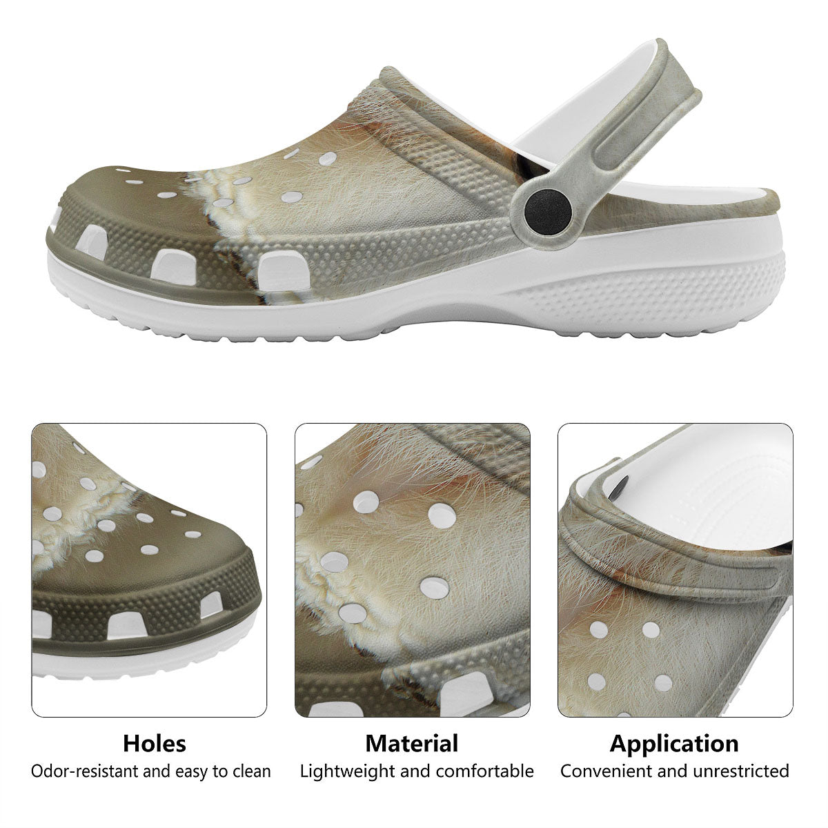 Barn Owl Print Clog-grizzshop
