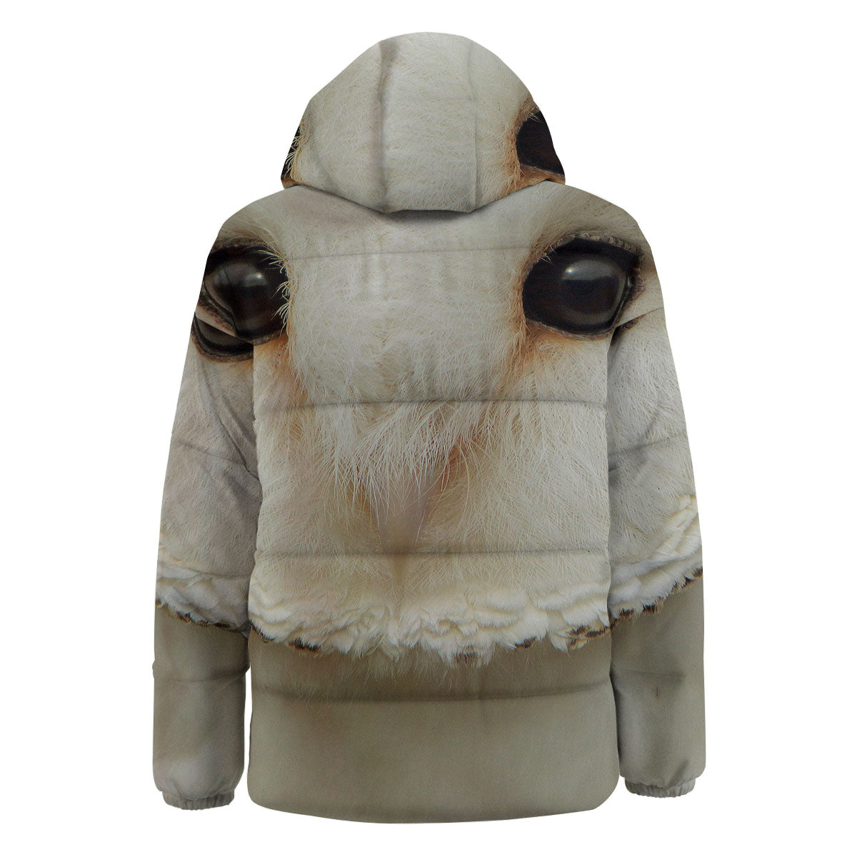Barn Owl Print Down Jacket-grizzshop