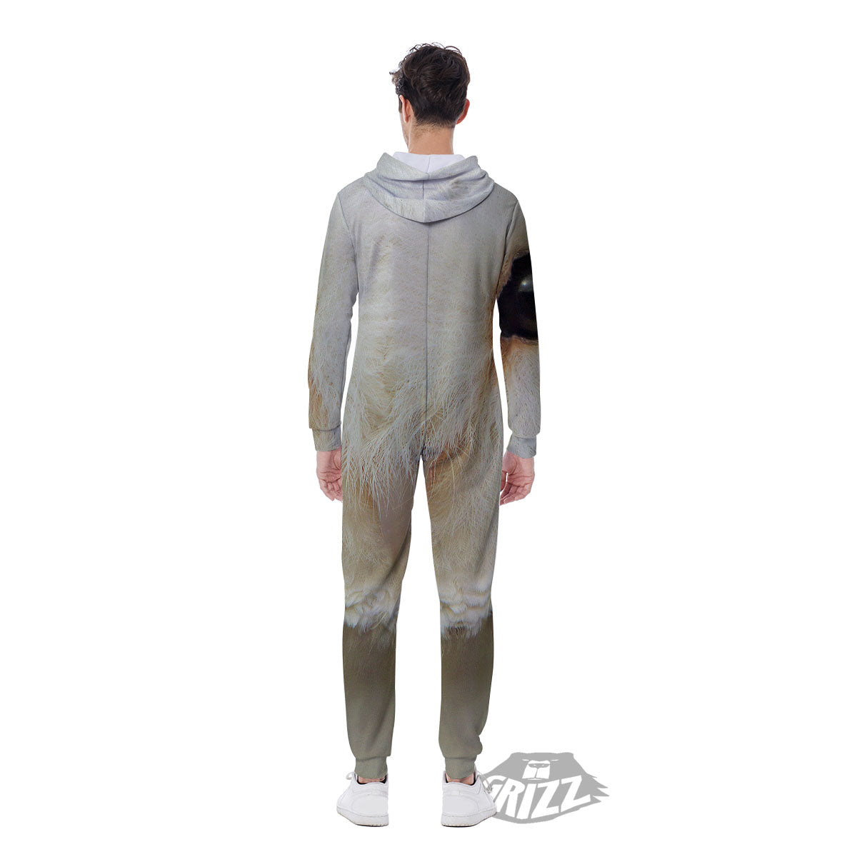 Barn Owl Print Men's Jumpsuit-grizzshop