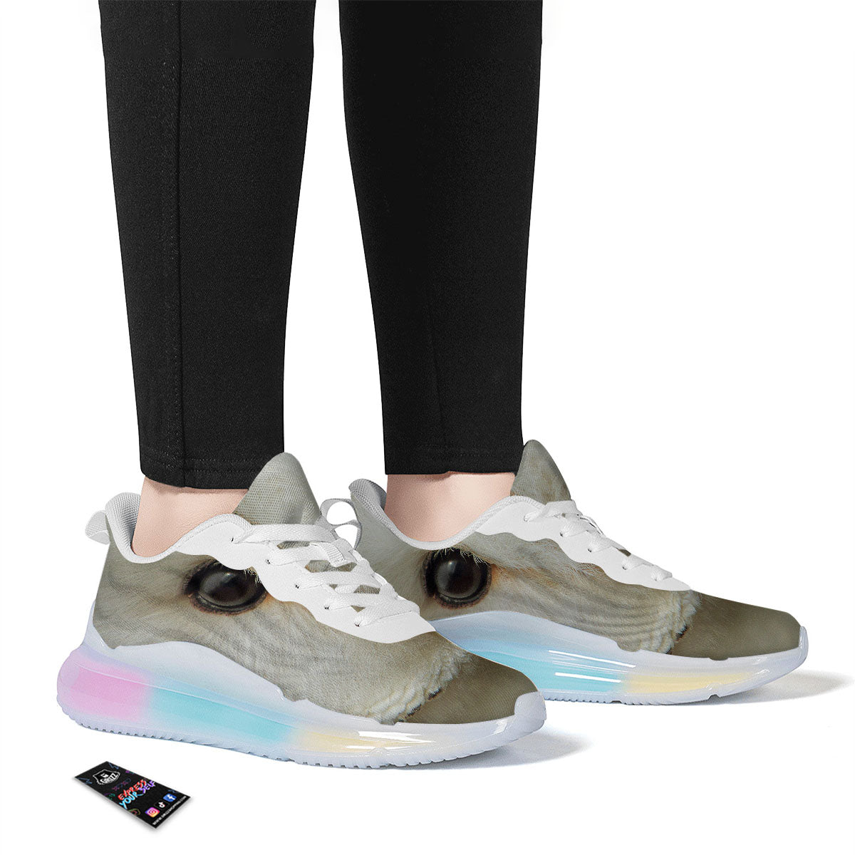 Barn Owl Print Running Sneakers-grizzshop