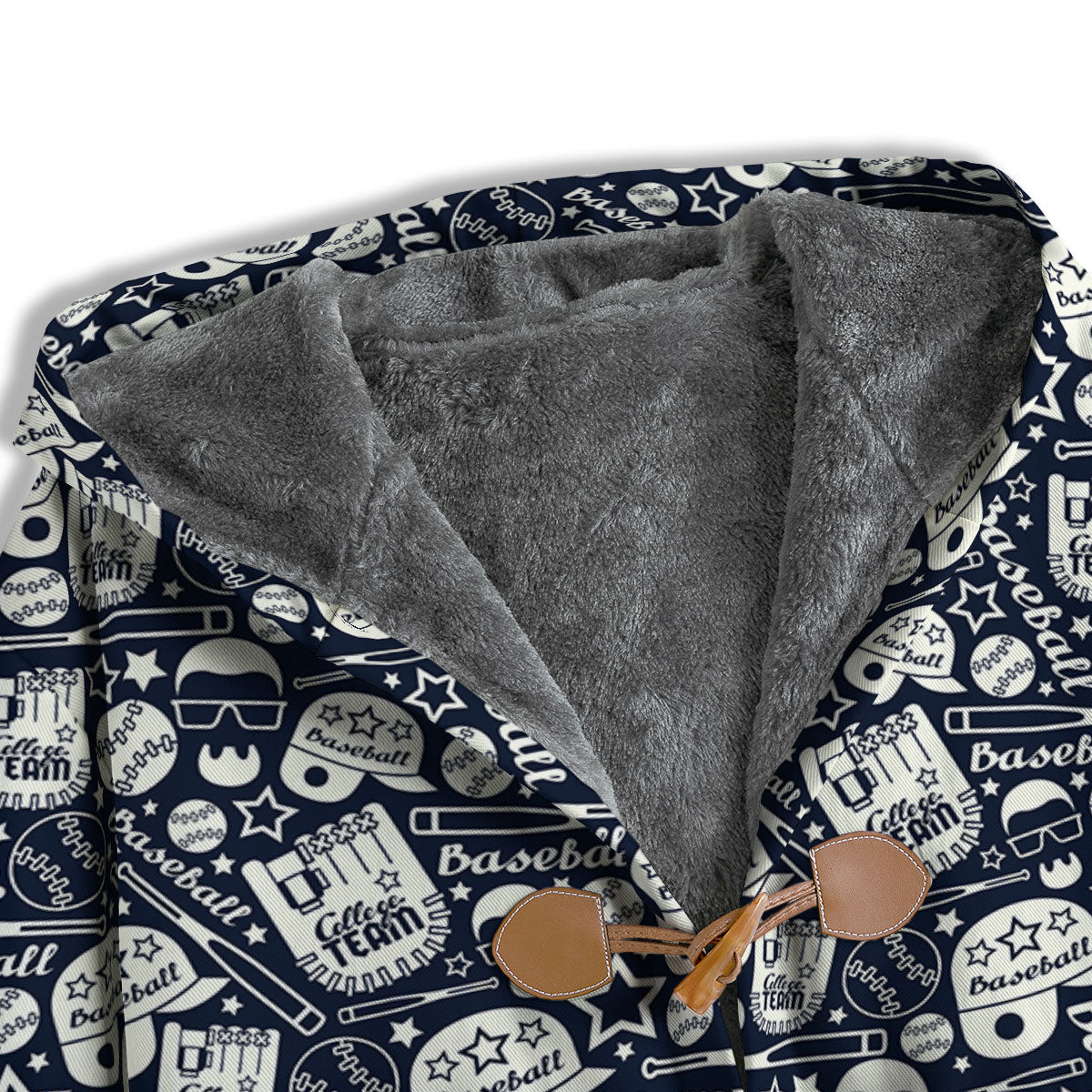 Baseball Black Print Pattern Men's Windbreaker Jacket-grizzshop