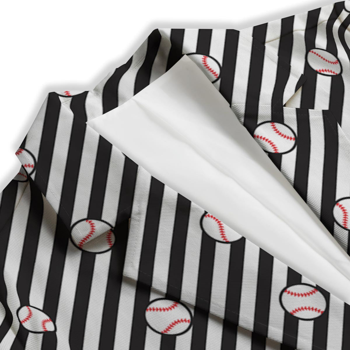 Baseball Black Striped Print Pattern Women's Blazer-grizzshop