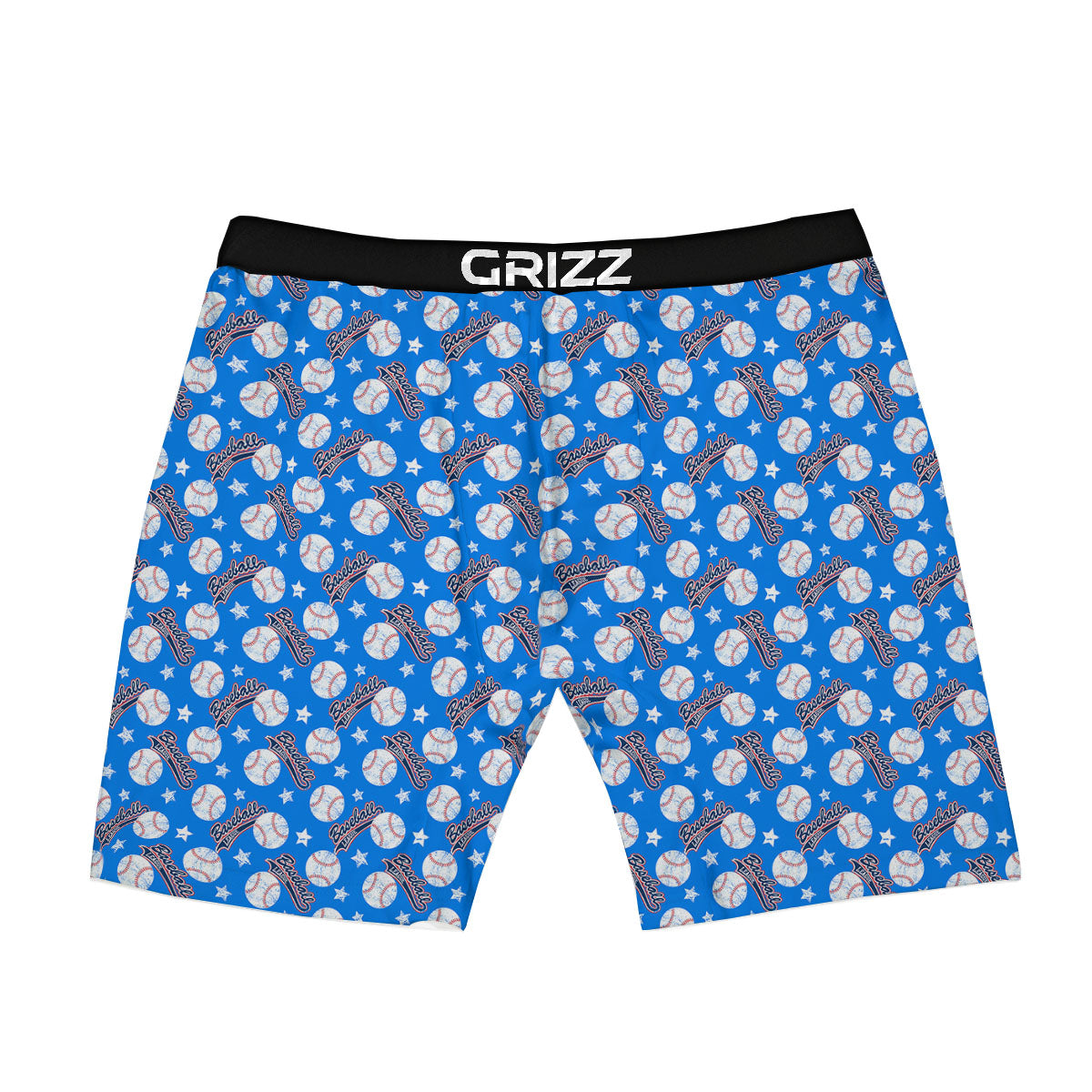 Baseball Blue Print Pattern Boxer Briefs-grizzshop