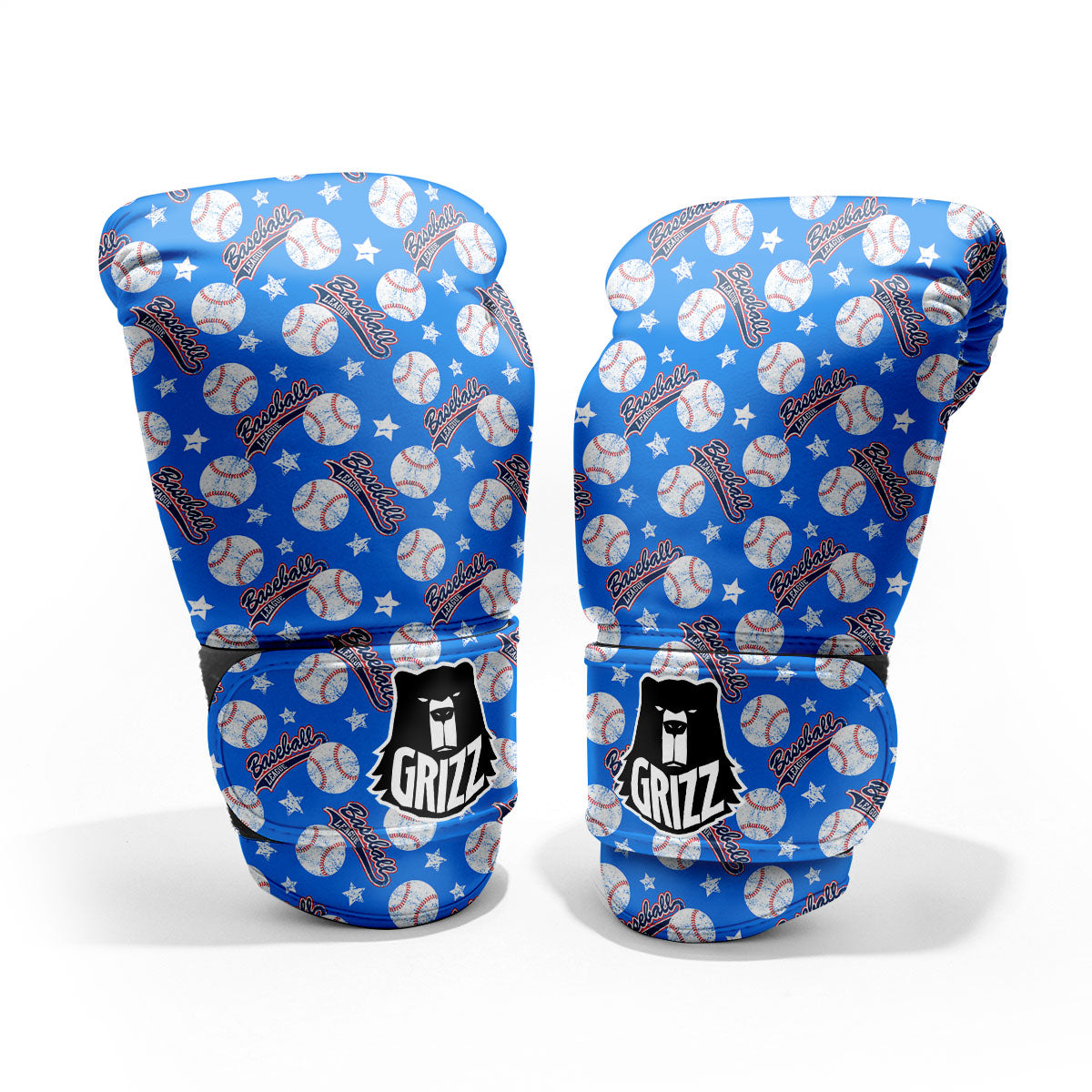 Baseball Blue Print Pattern Pro Boxing Glove