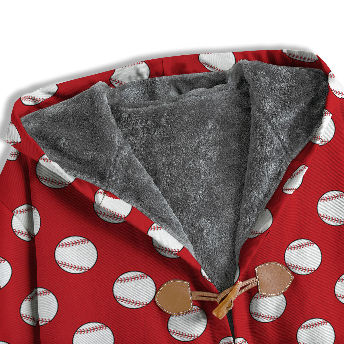 Baseball Red Print Pattern Men's Windbreaker Jacket-grizzshop