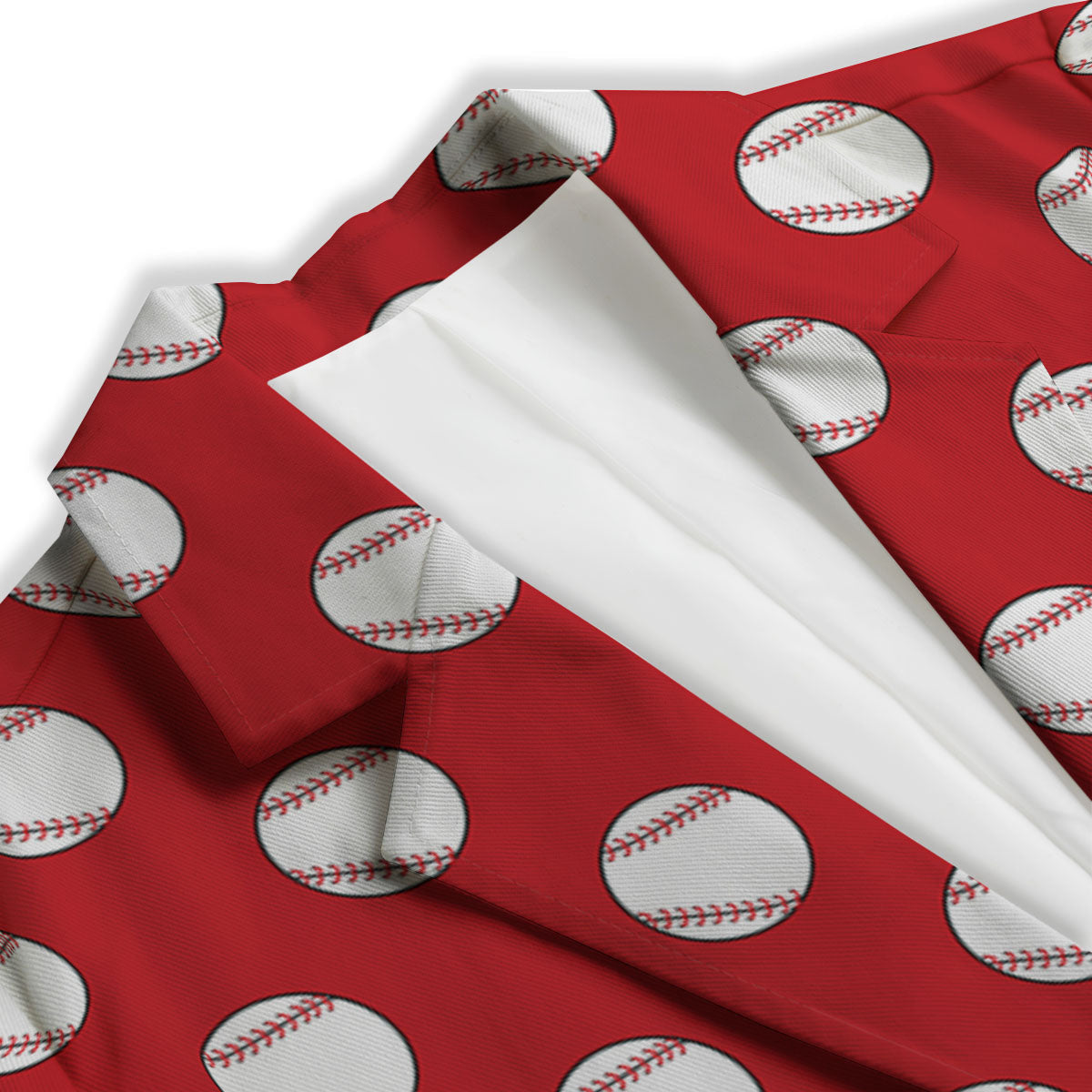 Baseball Red Print Pattern Women's Blazer-grizzshop