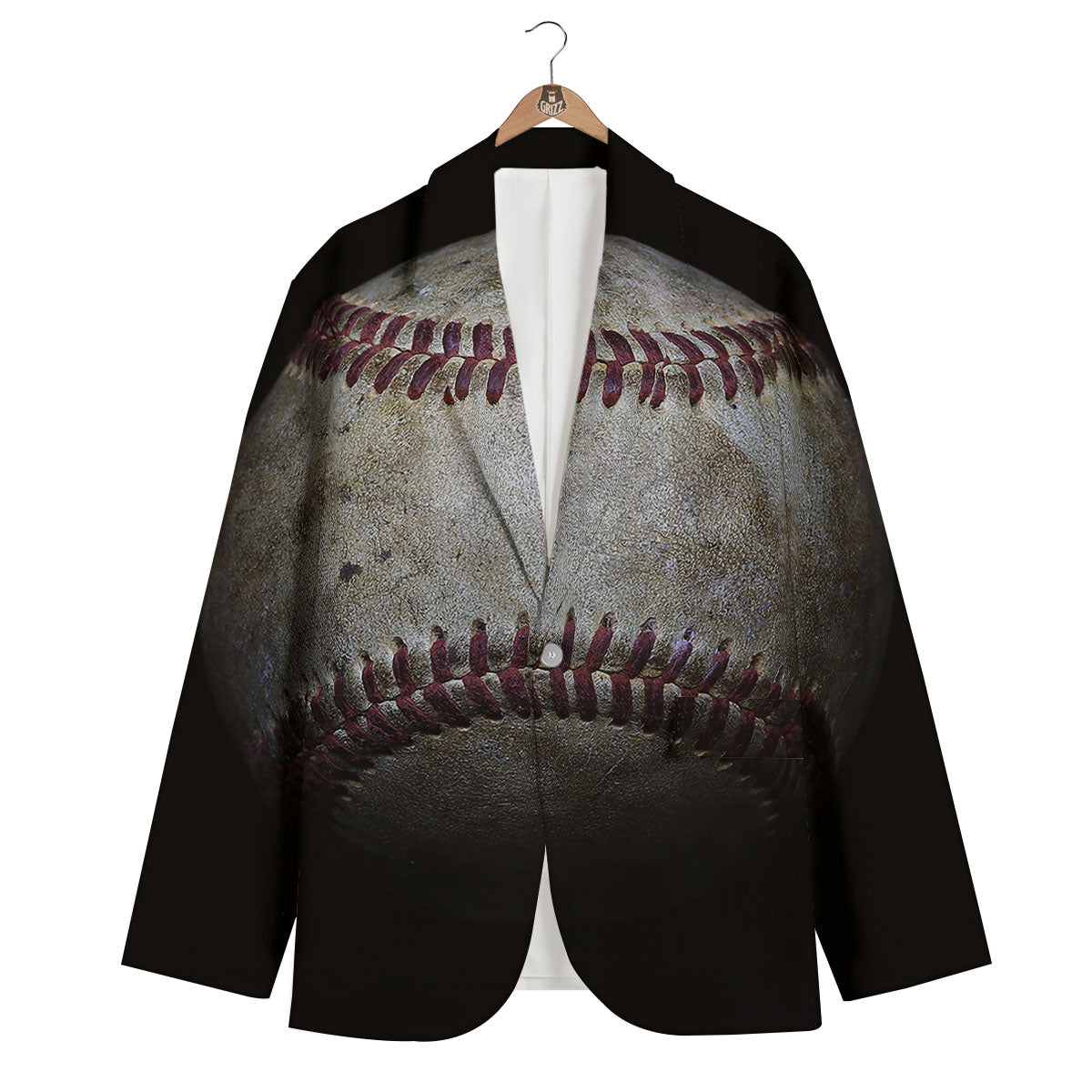 Baseballs Grunge Print Men's Blazer-grizzshop